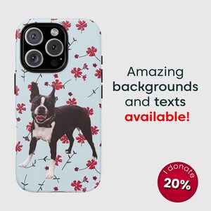 Custom Pet Phone Case Using Pet Photo and Name, Unique Gift for Cat Dad, Dog Mom Perfect for Remembrance Pet Memorial, Animal Lovers