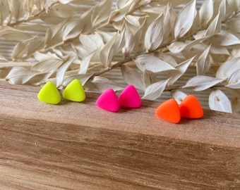 Dreieck Ohrringe Neon | Neon Pink | Neon Orange | Neon Gelb | 10mm