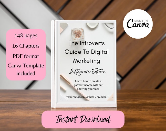 Faceless Digital Marketing | Lead Magnet Guide | Ultimate Faceless Ebook | Digital Marketing Canva Template | Private Label Rights (PLR)