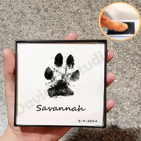Stamp Ink Pad, Baby Handprint and Footprint Premium Print Kit , Available in 12+ Colors: Black, Brown, Blue, Red, Gray, Green, or Purple Ink