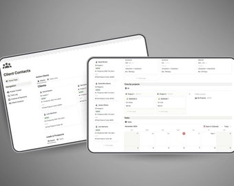 Mall för frilansplanerare, mallar för ledningsnotioner, digital nedladdning