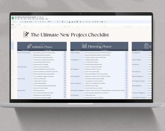 Mall för Google Sheet för projektledning: Digital planerare (digital nedladdning)