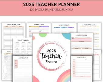 Lärarplanerare 2025: Akademisk och klassrumsorganisatör (Direkt nedladdning)