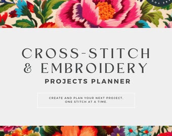 Planerare för korsstygns- och broderiprojekt (PDF-planerare)