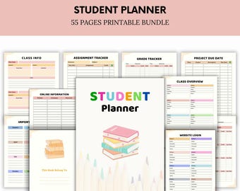 Printable Student Planner: Academic Study Journal (Instant Download)