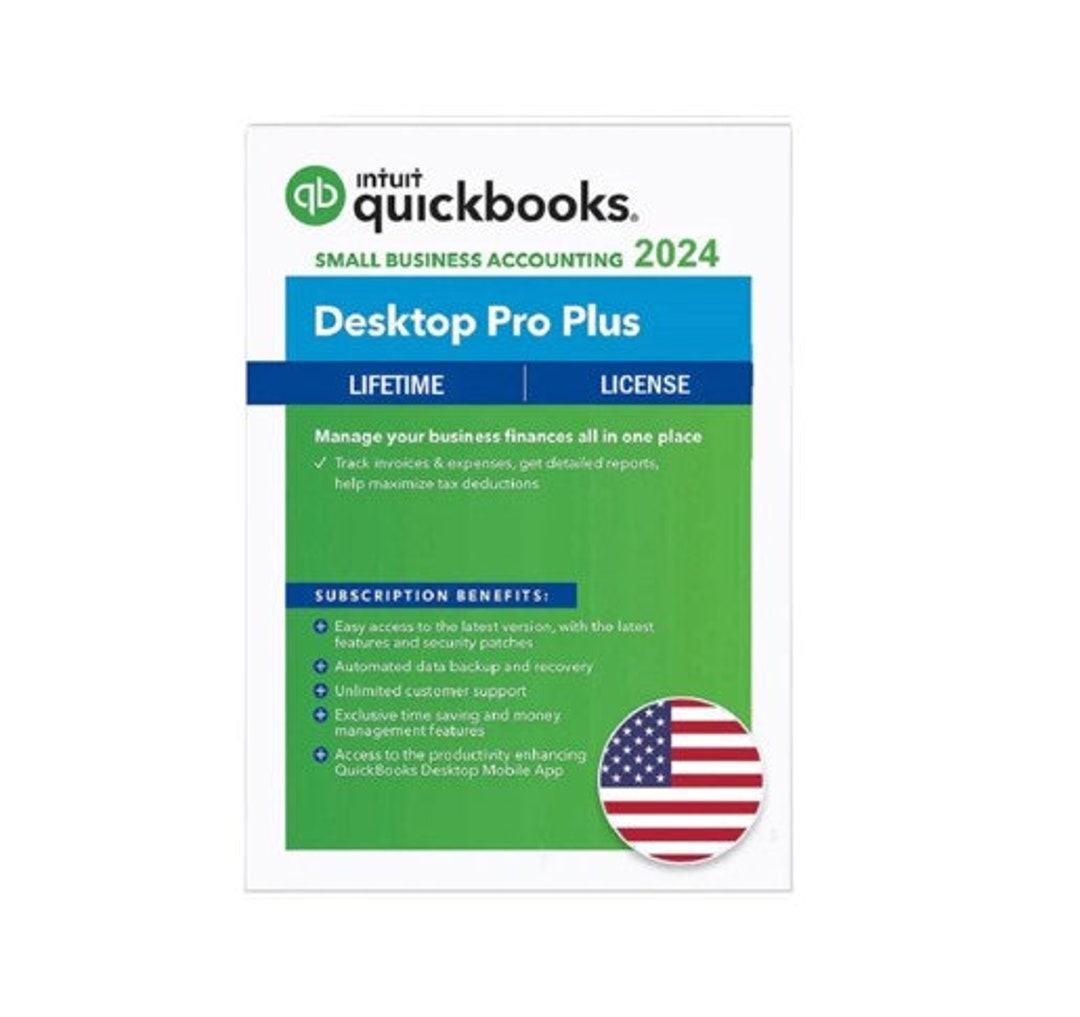 Intuit Quickbooks Desktop Pro Plus 2024 Lifetime License Etsy
