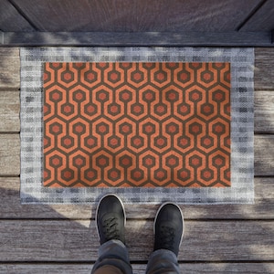 Overlook Hotel Doormat - Horror Movie Rug Pattern Welcome Mat | The Shining Inspired Home Decor | Creepy & Retro Carpet Design Gift