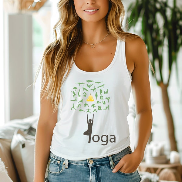 Chemise de yoga, débardeur de yoga, chemise cadeau yoga mignonne, chemise Namaste, cadeau pour amateur de yoga, chemise cadeau pour yogi, poses de yoga