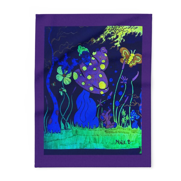 Blacklight Bedding Etsy