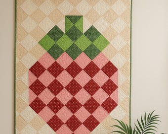 Strawberry Days Quilt Pattern (Printed) - Mini, Wall Hanging, Baby, Throw, and King sizes