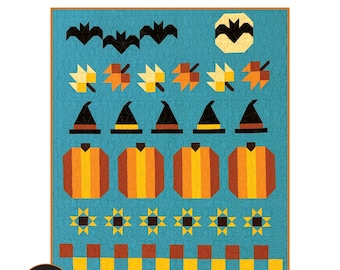Moonlight Fright Halloween Quilt Pattern PDF Download