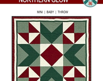 PDF Northern Glow Quilt Pattern - Mini, Baby, and Throw sizes