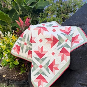 PDF Dancing Lilies Quilt Pattern - Mini, Baby, Throw, and Queen Sizes ...