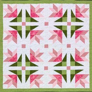 PDF Dancing Lilies Quilt Pattern - Mini, Baby, Throw, and Queen Sizes ...