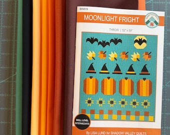 Moonlight Fright Halloween Quilt Pattern Fabric Kit
