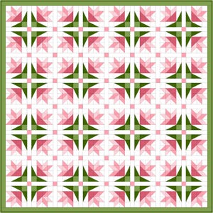PDF Dancing Lilies Quilt Pattern - Mini, Baby, Throw, and Queen Sizes ...
