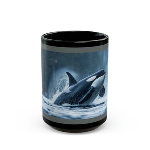 Fauna Series (Orcas) #6 Mug (11oz, 15oz)  gift for nature and animal lovers, housewarming party gifts