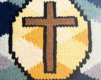 Glass Cross Chunky Blanket Design Pattern