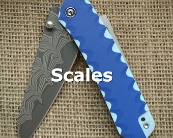 Écailles CIVIVI Vision FG - Motif de marée - Écailles multicolores, nombreuses couleurs au choix