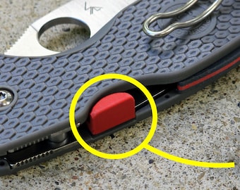 Boutons de verrouillage par compression Spyderco Sage 5 / Sage 5 LW - Lot de 4 en deux couleurs - Idéal pour les gauchers !