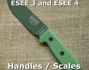 Manches/écailles de couteaux ESEE 3 et ESEE 4 dans plusieurs motifs