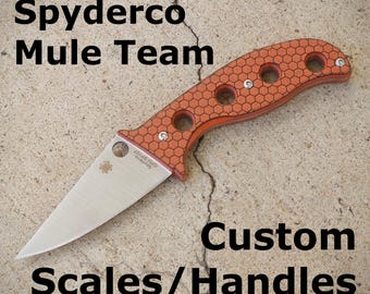 Écailles/poignées Spyderco Mule Team - Plusieurs motifs, plusieurs couleurs
