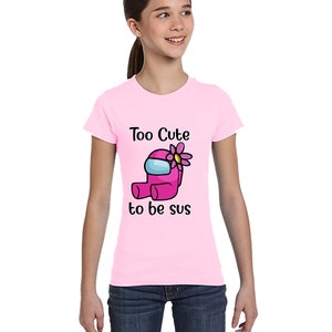 かわいすぎるサスペンスTシャツ、女の子、Among Us。