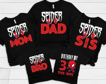 Spinnen Shirt/Spiderman Familie Spinne Shirt/Spiderman T-shirt/Spiderman Marvell Geburtstag Shirt/Spiderman Geburtstag Shirt/Spiderman Familie
