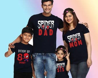 Spider Shirt/Custom Family Spider Shirt/Spiderman T-shirt/Spiderman Marvell Birthday Shirt/Spiderman Birthday Shirt/Spiderman Family
