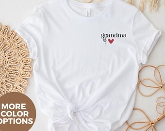 Custom Grandma Of One Shirt, Custom Grandma Shirt, Grandma To Be Gift, Minimalist Grandma Shirt, Pregnancy Reveal Shirt, Grandma Gift