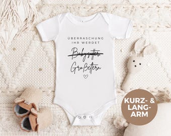 Pregnancy Reveal Baby Body, Pregnancy Announcement Baby Bodysuit, Pregnancy Announcement to Parents, Grandparents Announcement