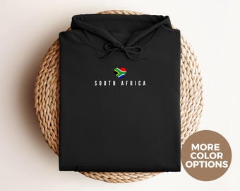 Minimalist South Africa Hoodie, South African Flag Sweater, Flag Hoodie, South Africa Travel Hoodie, South Africa Lover, Capetown Hoodie