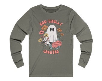 Halloween Ghost Long Sleeve Shirt For Women