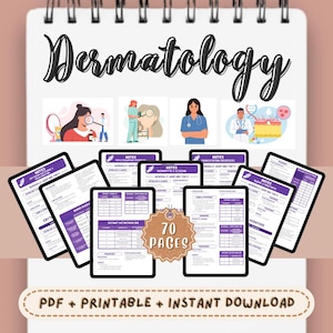 Dermatologie Studienführer Notizen Digitale Notizen zur Pflegeschule PDF Medizinischer Lernleitfaden