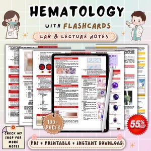 Apuntes y fichas de hematología / Guía de estudio de tecnología médica / Repaso de trastornos sanguíneos / Apuntes del examen de tecnología médica (PDF)