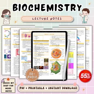 看護学生のための生化学学習ノート｜高得点講義ノート｜看護学校試験対策｜NCLEX生化学PDF