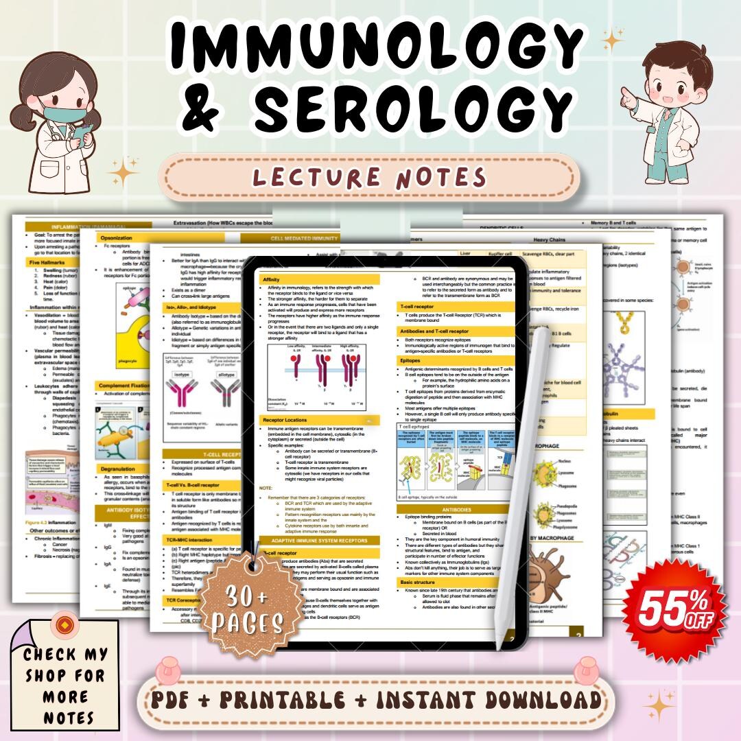 Immunology & Serology Notes | Medical Technology Study Guide ...