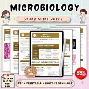 Apuntes de Enfermería en Microbiología / Repaso de Infecciones y Microorganismos / Preparación para el Examen de Enfermería / PDF de Enfermería NCLEX