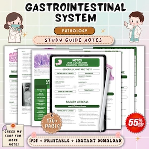 Apuntes de enfermería de patología gastrointestinal / Guía de estudio de trastornos gastrointestinales / Repaso de enfermedades del sistema digestivo / Examen NCLEX de enfermería (PDF)