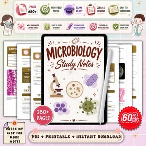Microbiology Nursing Study Notes | Infection & Microorganisms Review | Nursing School Exam Prep | NCLEX Nursing PDF