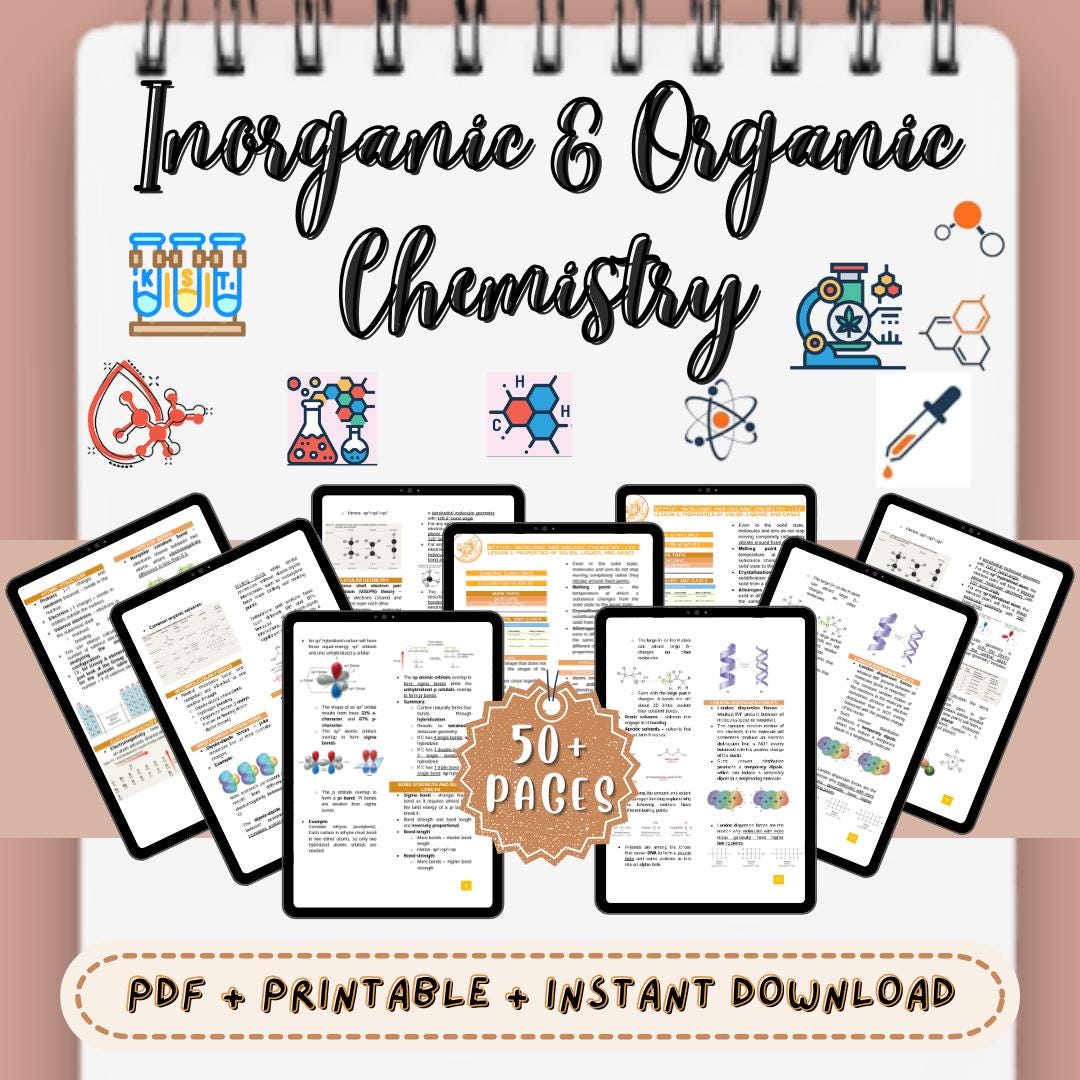 Inorganic and Organic Chemistry Lecture Notes: Digital Study Guide for ...