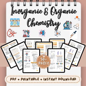 Inorganic & Organic Chemistry Lecture Notes Digital Medical Technology Notes Printable MedTech Transes School Study Guide MedTech Notes PDF