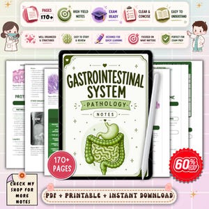 Gastrointestinal Pathology Nursing Notes | GI Disorders Study Guide | Digestive System Disease Review | NCLEX Nursing PDF