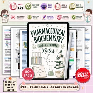 Pharmaceutical Biochemistry Notes | Drug Metabolism Study Guide | Medical & Nursing Biochemistry Review | PDF