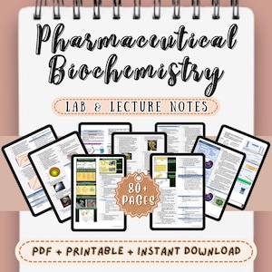 Pharmaceutical Biochemistry Lab and Lecture Notes Essential Guide for Doctors & Medical Students Nursing Notes Study Guide Study Notes  PDF