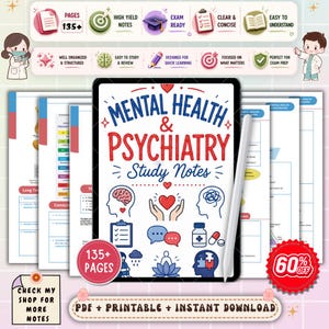 Mental Health & Psychiatric Nursing Notes | Psych Nursing Study Guide | Mental Disorders Review | NCLEX Nursing PDF
