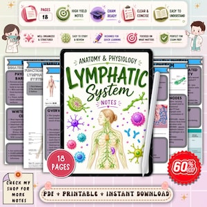 Lymphatic System Anatomy and Physiology Notes | Immune System Study Guide | A&P Nursing Review | NCLEX Nursing PDF