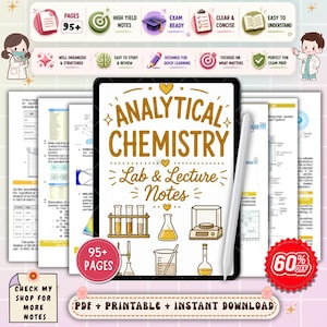 Analytische chemie aantekeningen voor studenten medische technologie | Studiegids voor practica en colleges | Overzicht medische technologie | Studienotities PDF