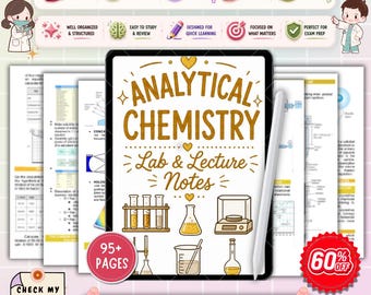 Analytical Chemistry Notes for MedTech Students | Laboratory & Lecture Study Guide | Medical Technology Review | Study Notes PDF