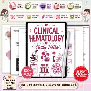 Clinical Hematology Nursing Notes | Blood Disorders Study Guide | Laboratory Values Review | NCLEX Nursing PDF
